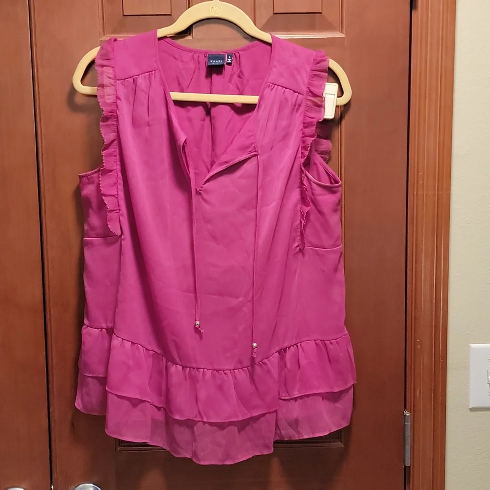 Kaari chiffon Ruffle top - Picture 1 of 4